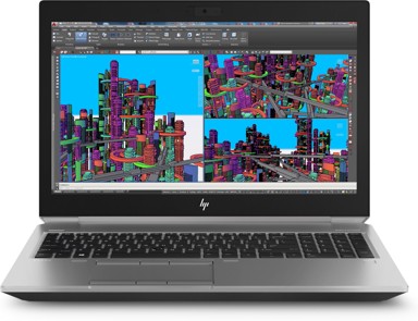 HP Laptop ZBook 15 G5 / Intel Core i7, 15.6", 1920 × 1080, 32 GB RAM, 256 GB SSD, NVIDIA Quadro P2000
